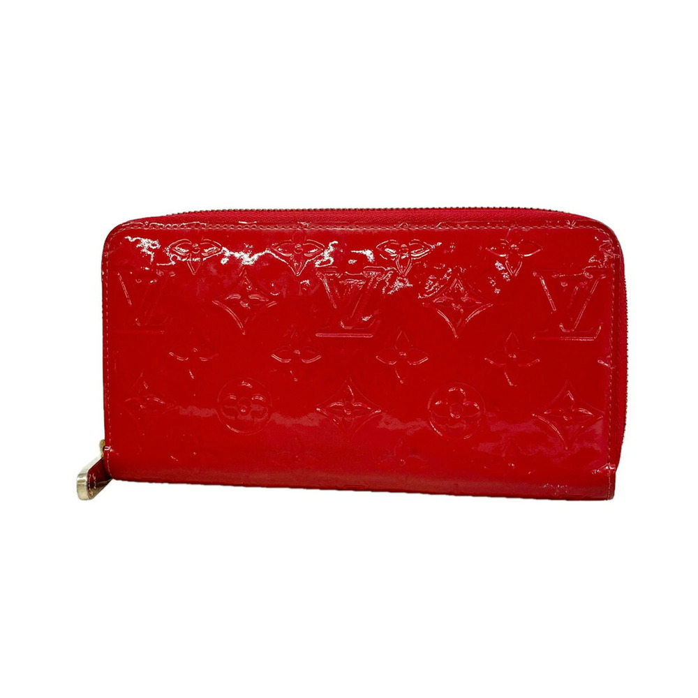 Louis Vuitton Vernis Zippy Wallet M90200 Cerise Women's Long